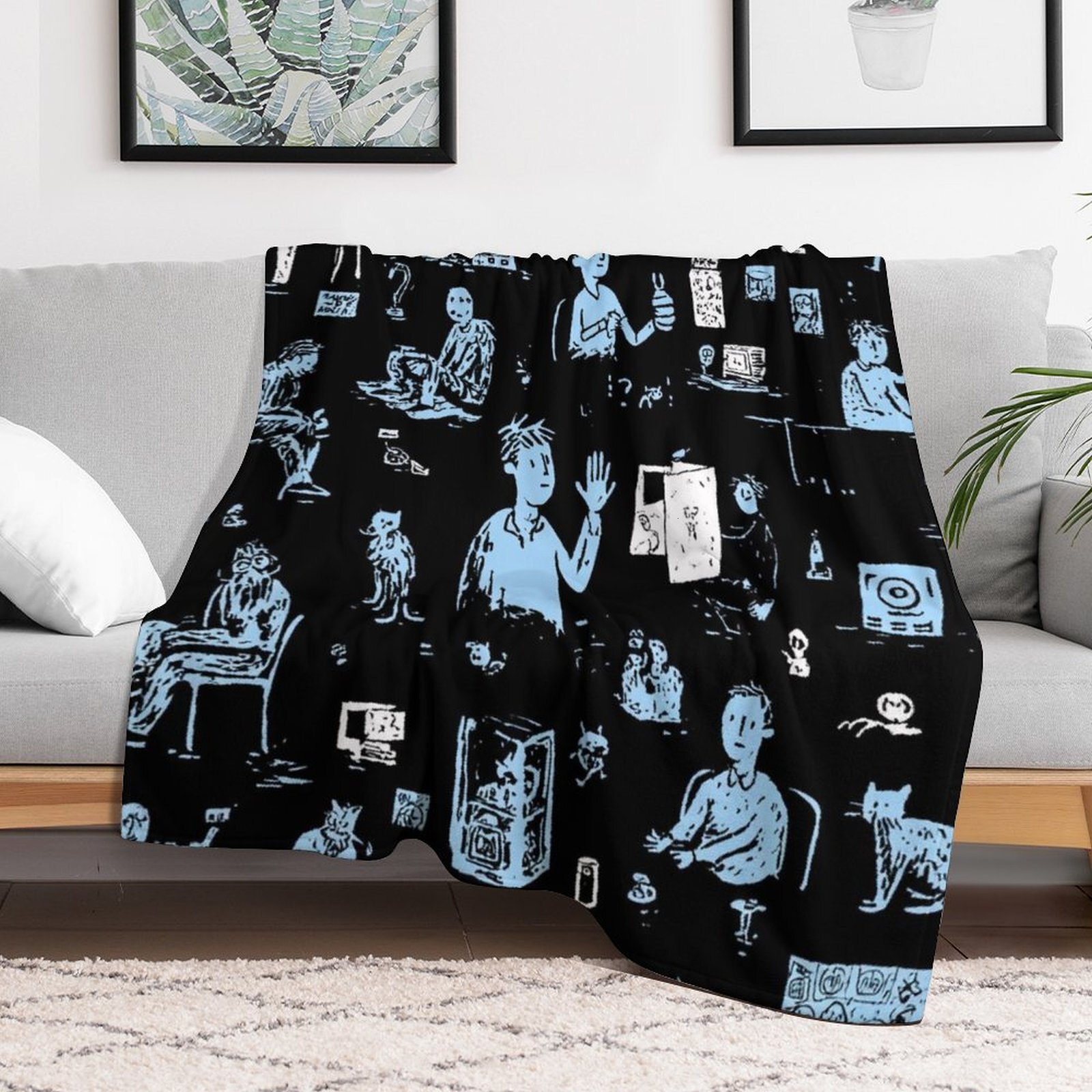 Designer Blackboard blanket blanket throw cashmere vibration blanket copert Home Travel Throw Summer Air Conditioner Beach home bedding blankets throw