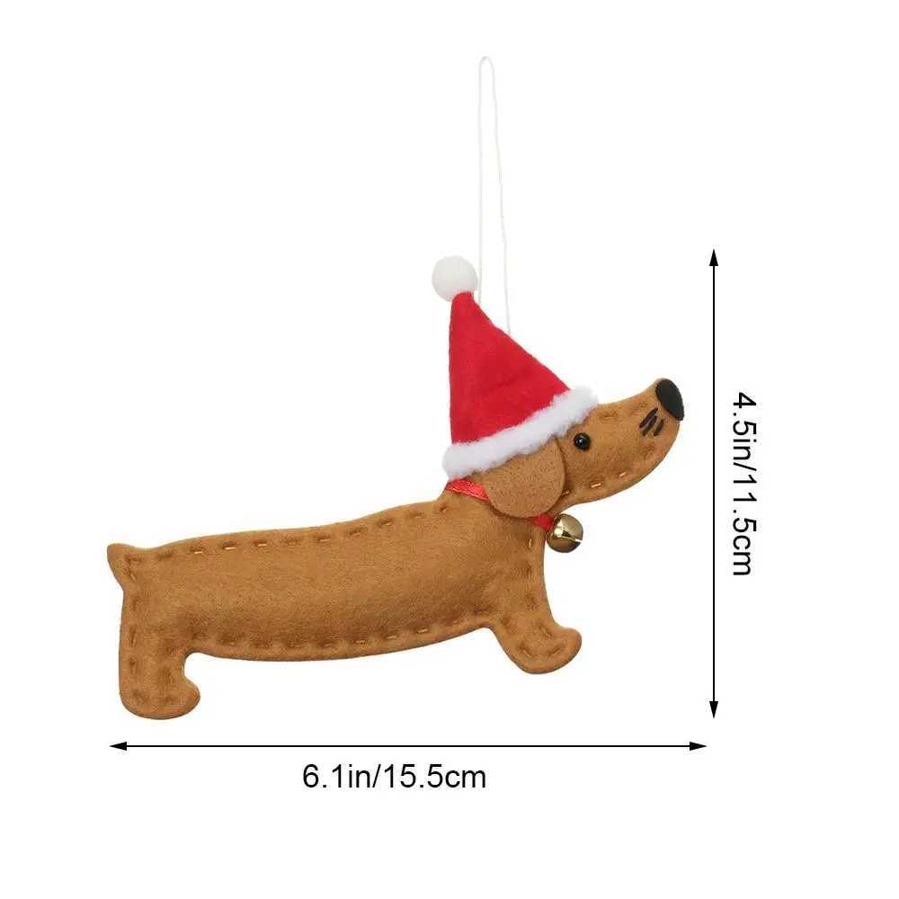 Gift Party Supplies Hang Decorations Ornaments Xmas Pendant Dachshund Dog Christmas Tree Accessories C251024