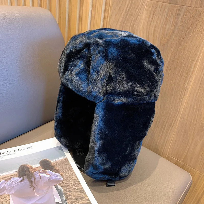 Women Bomber Hat Men Winter Korean Style Coldproof Hat Winter Riding Ear Thickened Windproof Warm Cute 251024