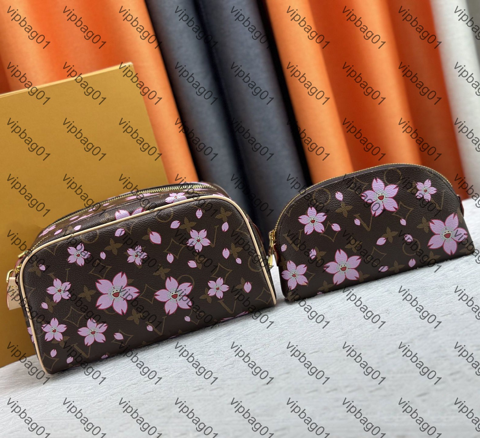 Designer makeup bag Shoulder Bags double zippe women's travelling toilet bag dopp kit toilet pouch luxury large capacity crossbody cosmetic bag leather vanity bag