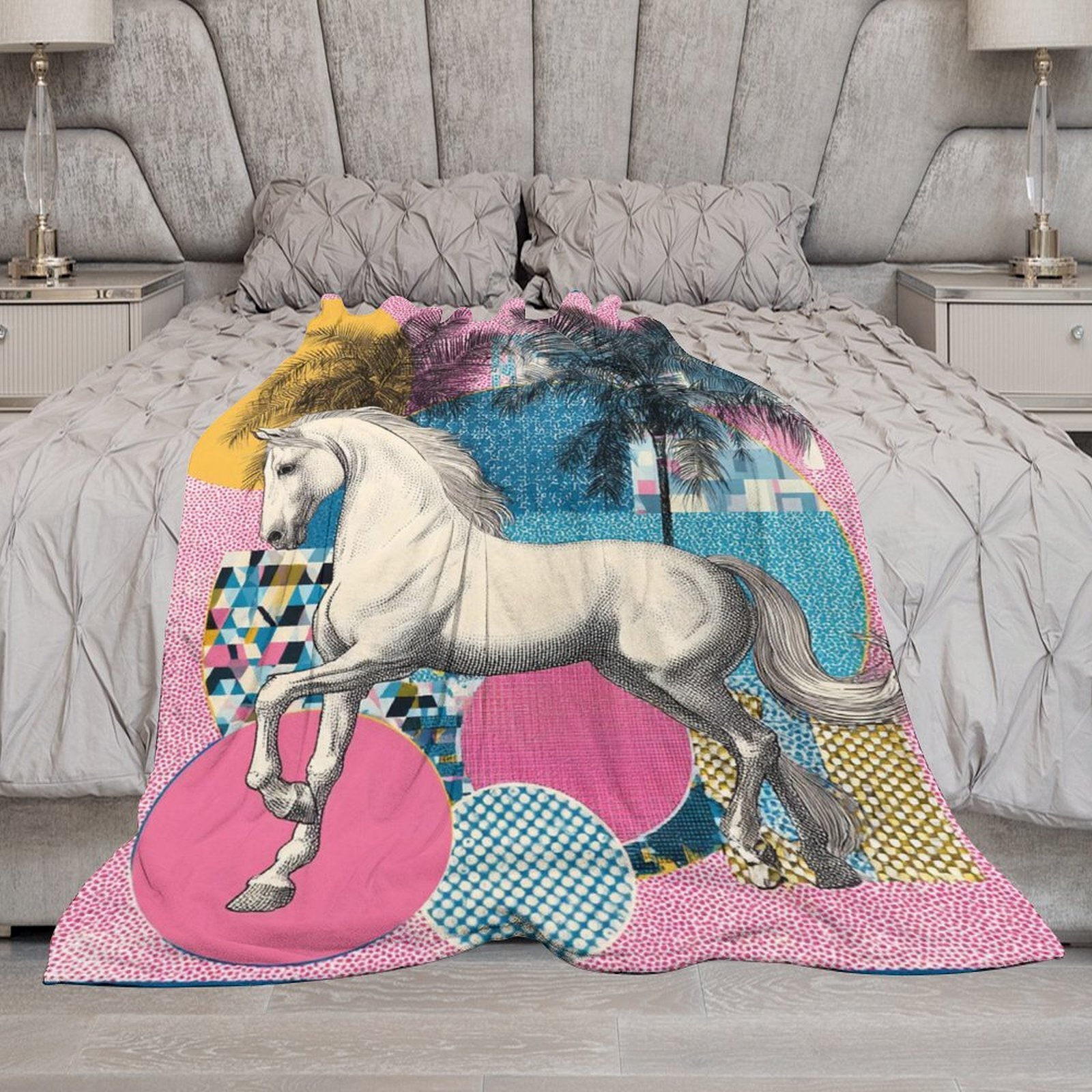 H Designer Horse blanket blanket throw cashmere vibration blanket copert Home Travel Throw Summer Air Conditioner Beach home bedding blankets throws H