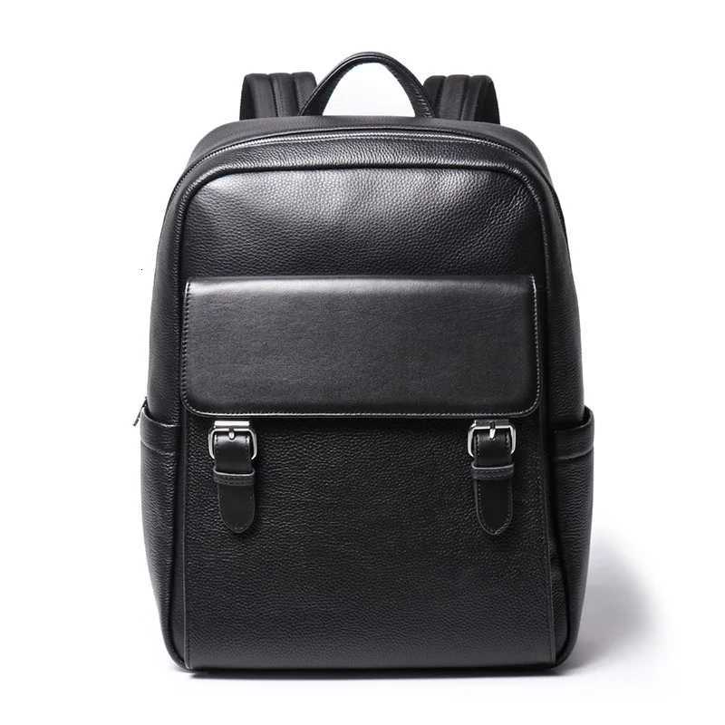 New Cowhide Schoolbag Large Capacity Trolley Bags Travel Backpack Retro Style Mens Bags Laptop Bags W251025