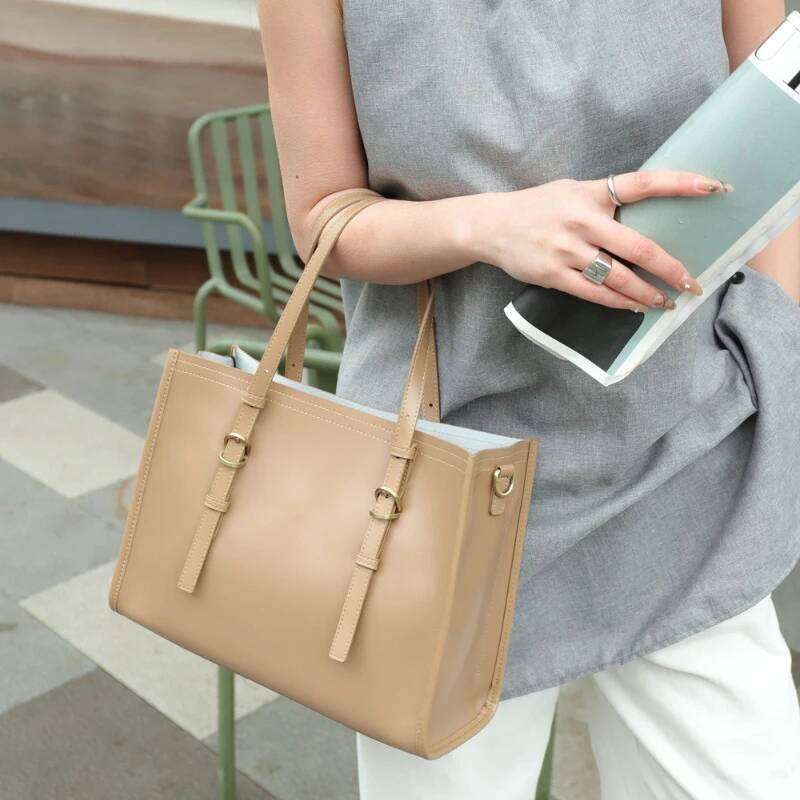 New Women Large Genuine Leather Tote Bags Multifunctional Versatile Ladies Fashion Shoulder Crossbody Designer Handbags 1025