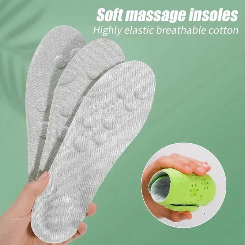4D Soft Sport Insoles for Men Women High Elasticity Insole Running Shoes Pad Deodorant Orthopedic Arch Support Insert Cushion251020