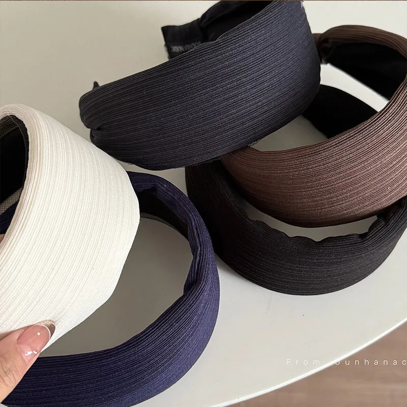 Korean headband widened with highend feel high skull top hair accessory with anti slip and non pressure hair 251023