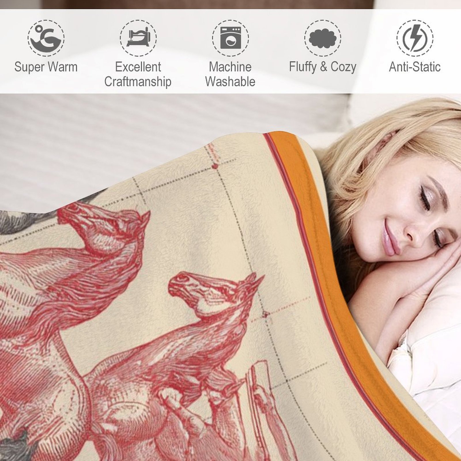Custom H Designer Horse blanket blanket throw cashmere vibration blanket copert Home Travel Throw Summer Air Conditioner Beach home bedding blankets t