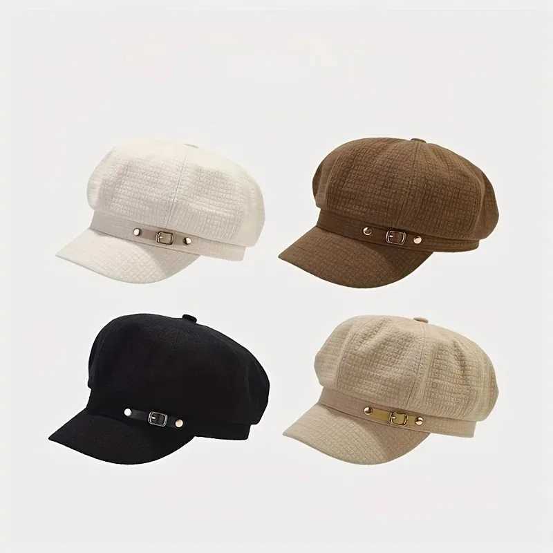 Wens New British Wind Face Small Octagon Hat Wens Beret Hat Korean Fashion Y251025