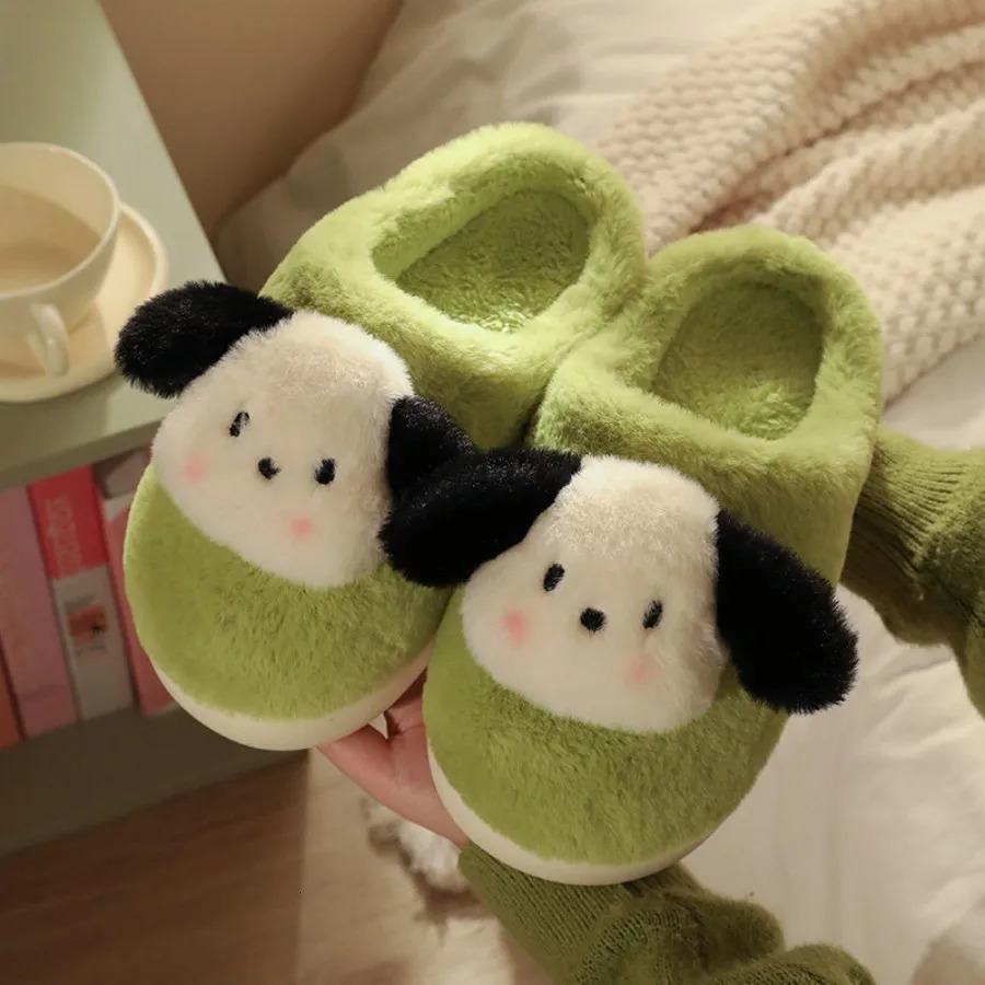 2024 Winter Soft Mens Indoor Antiskid Fluffy Slides Bedroom Cartoon Bear Warm Plush Slippers Male Home Casual Cotton Shoes251020