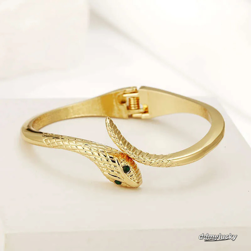 Gold-Plated Snake Bracelet - Fashionable Zinc Alloy Bangle For Women And Girls Ddmylucky