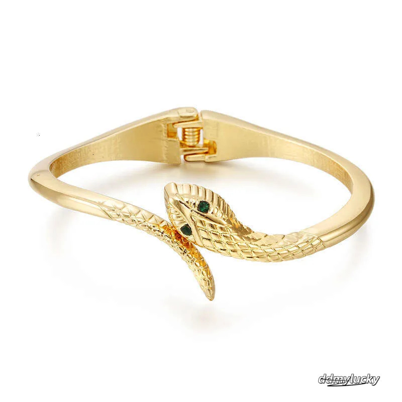 Gold-Plated Snake Bracelet - Fashionable Zinc Alloy Bangle For Women And Girls Ddmylucky