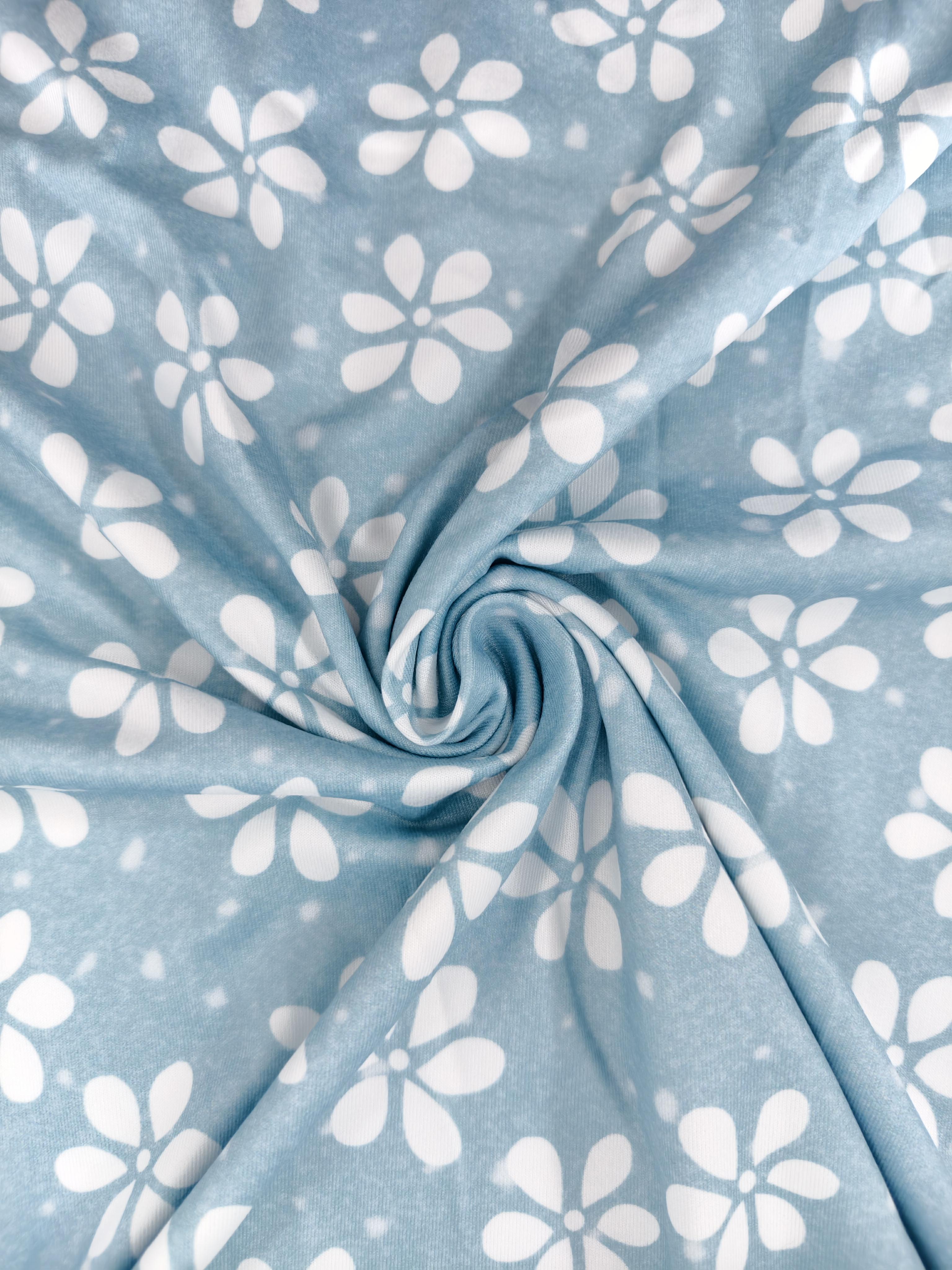 Autumn Winter New Women's Fashion Gentle Fresh Casual Vacation Dress, Milk Silk Blue Midi Dress, S-XXL---CF51213