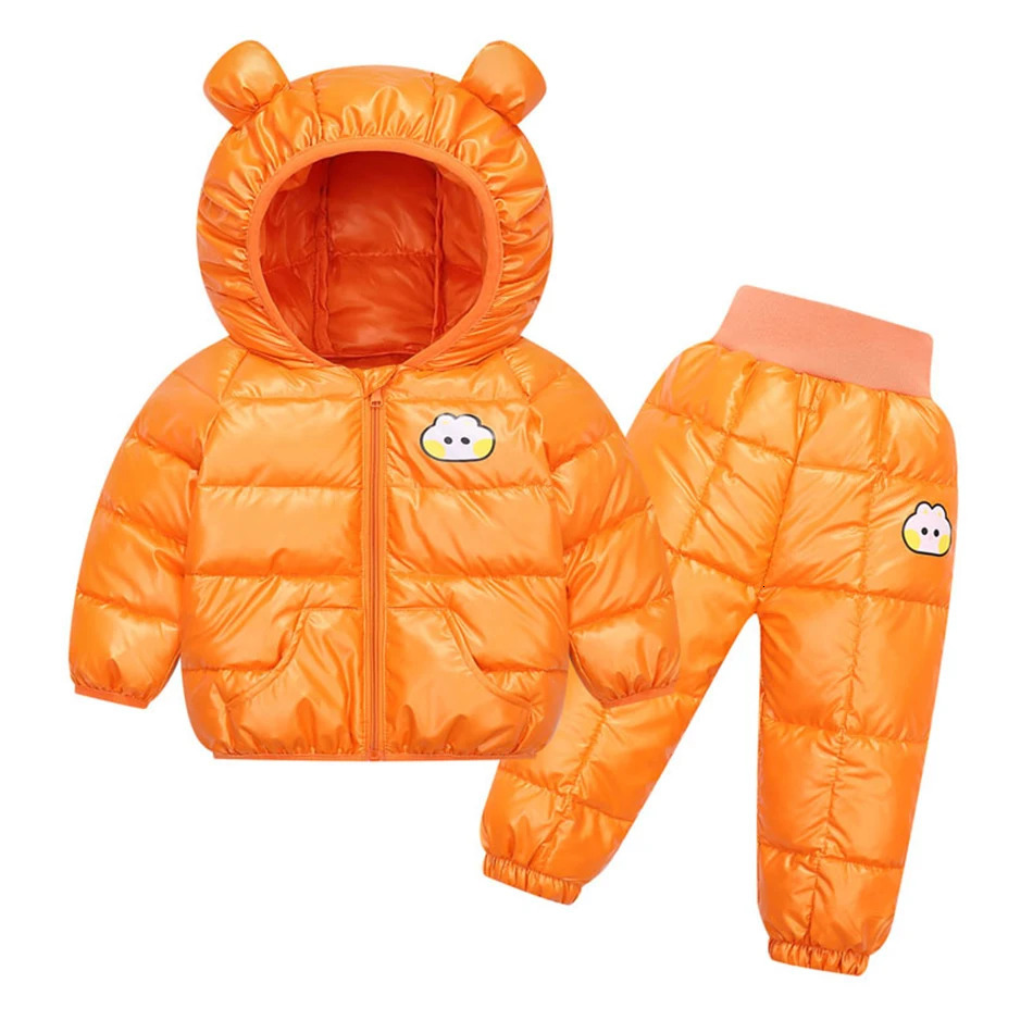 Children Warm Winter Boys Clothes Set Down Jacket Hooded CoatPants Kids Snowsuit Thicken Costume 1 2 3 4 5 Years 251023