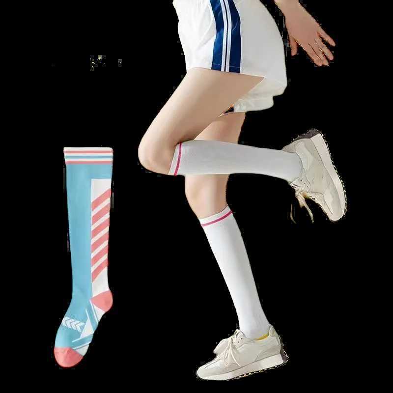 Calf Pressure Socks Exercise Strong Slimming Legs Professional Jump Rope Running Yoga Fitness Long Leg Socks Women Y251024