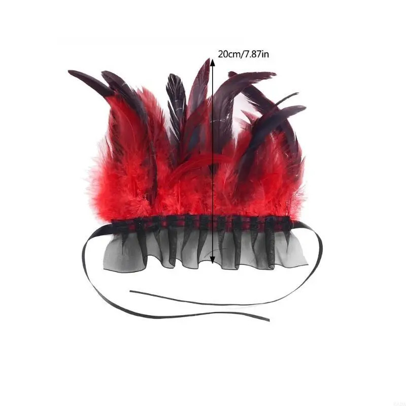 Ethnic Feathered Hand Cuffs Vintage Women Cosplay Costume Accessory Arm Sleeves 6XDA 251023
