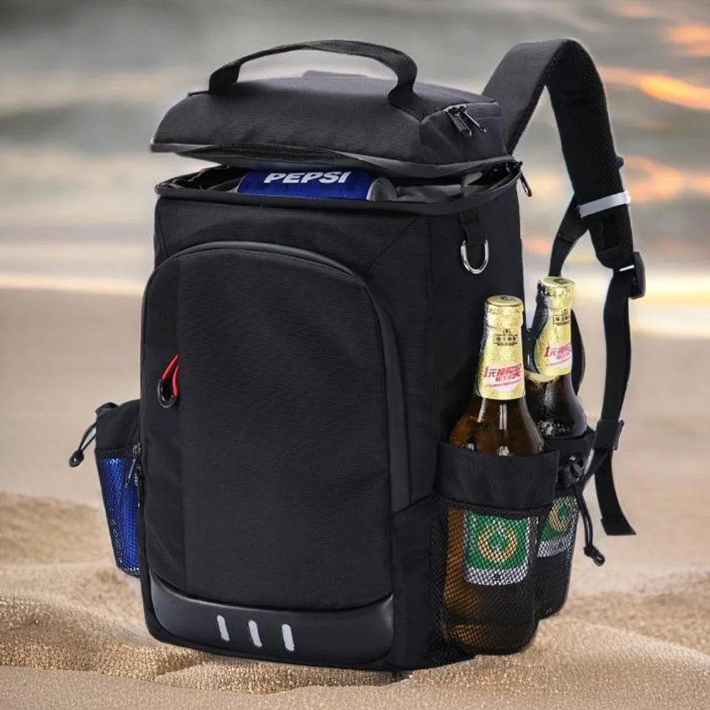 Picnic Cooler Bag Large Capacity Camping Meal Hikking Thermal Backpack with Bottle Opener Leakproof Insulated Lunch 251018