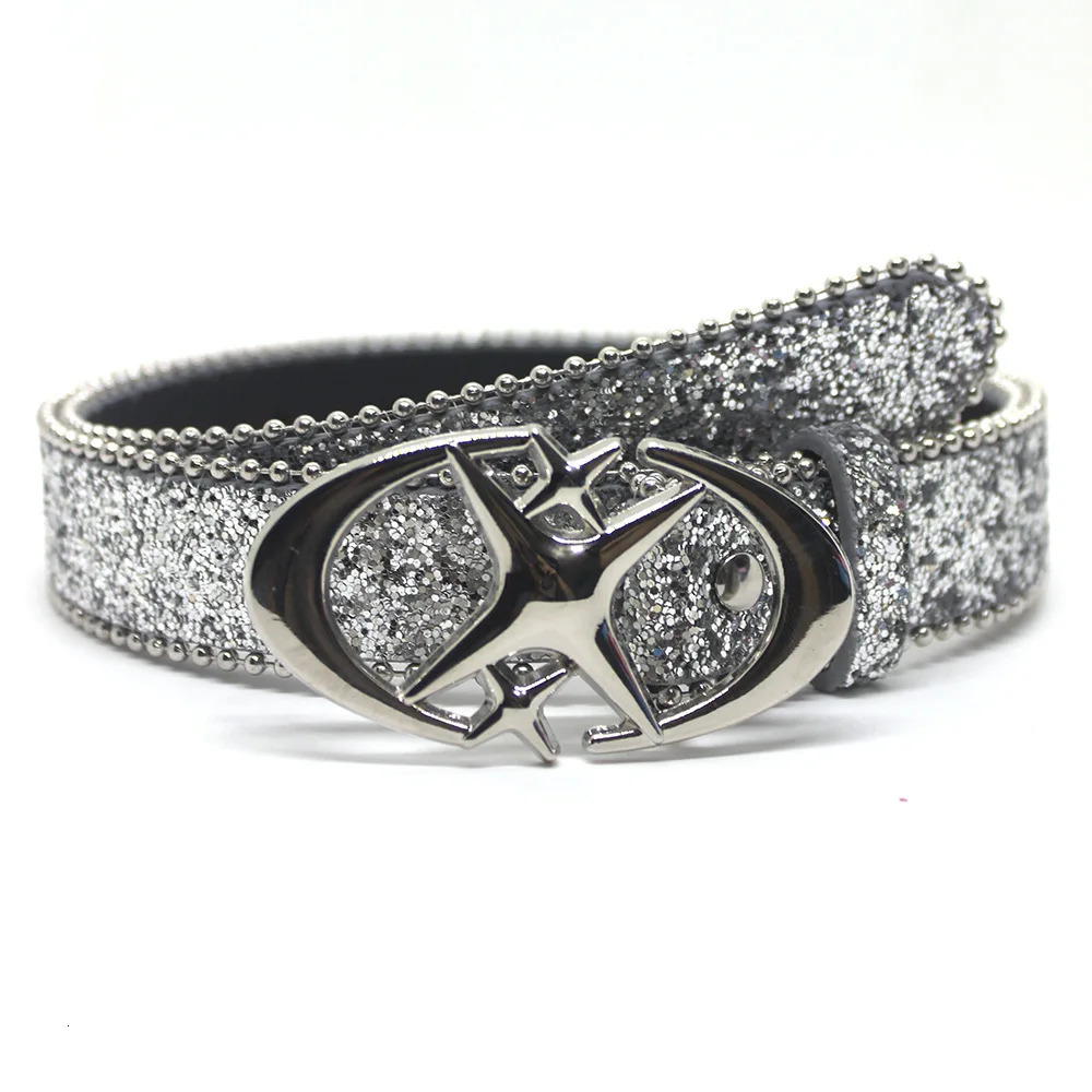 Y2k Bling Star Rhinestone Belt Womens Sequin Punk Metal Buckle Belt Fashion Waistband Jeans Pants Decor Belt 251024