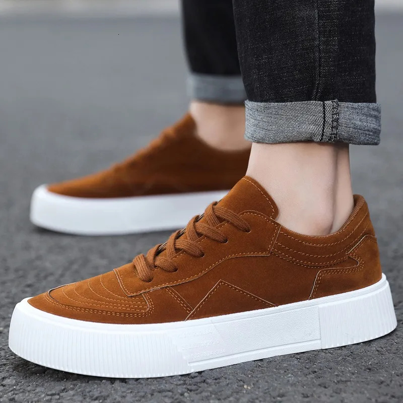 Mens Vulcanized Shoes Fashion Casual Sneakers Lace Up Platform Shoe High Quality Suede Casual Shoes for Men Sneakers Man Shoes 251023