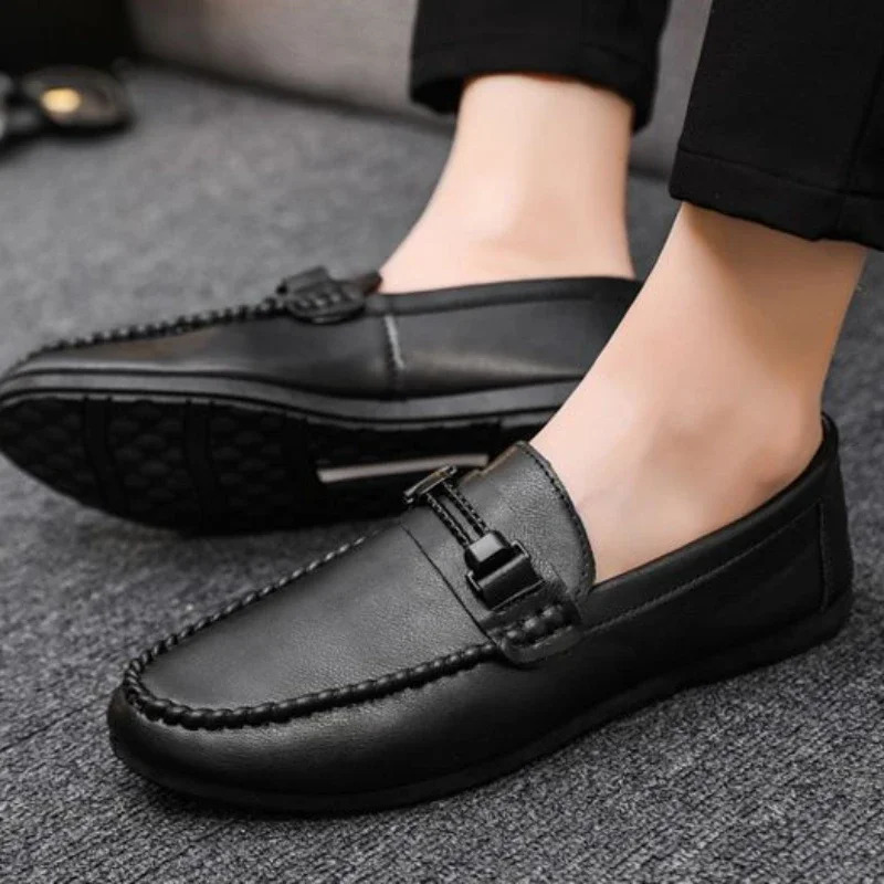 Thick Sole Male Casual Shoes Platform Office Loafers Mens Leather Shoes Adults Elegant Clearance Korean Style zapatillas 251023