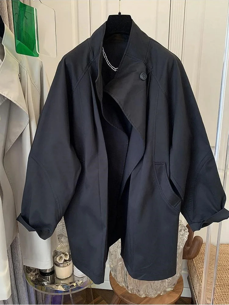 SuperAen Fashion Trench Coat Loose Fashion Medium and Long Top Womens Clothing 2025 Spring Coat 251013