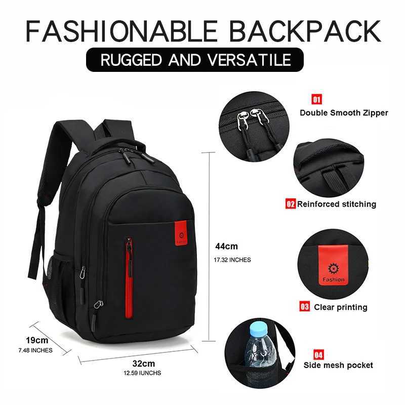 Blue Red School Outdoor Waterproof Daily Use Student Backpack Bag W251025