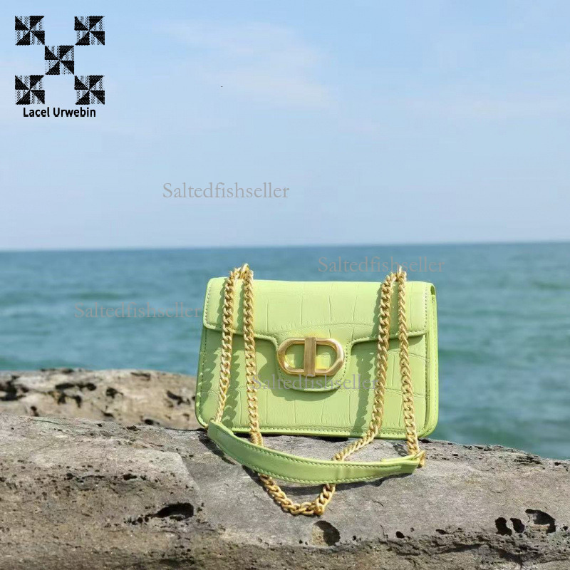 Lacel Urwebin Designer Fashion Crocodile Pattern Women's Handbag Mini New High Quality Chain Bag Versatile Daily Luxury Metal Decoration Shoulder