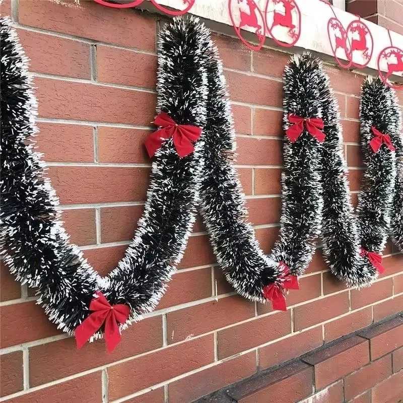 1PCS 2M Christmas Eve Decoration Bar Tops Ribbon Garland Christmas Tree Kitchen Ornaments Wedding Party Decoration Prop C251024