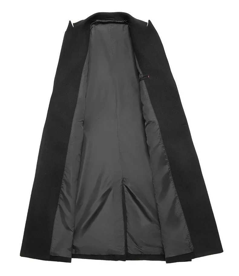 Men Xlong Double breasted Woolen Blends Business Casual Trench Coats Long Jackets Quality Male Cashmere Thicker Warm OvercoatsT251025