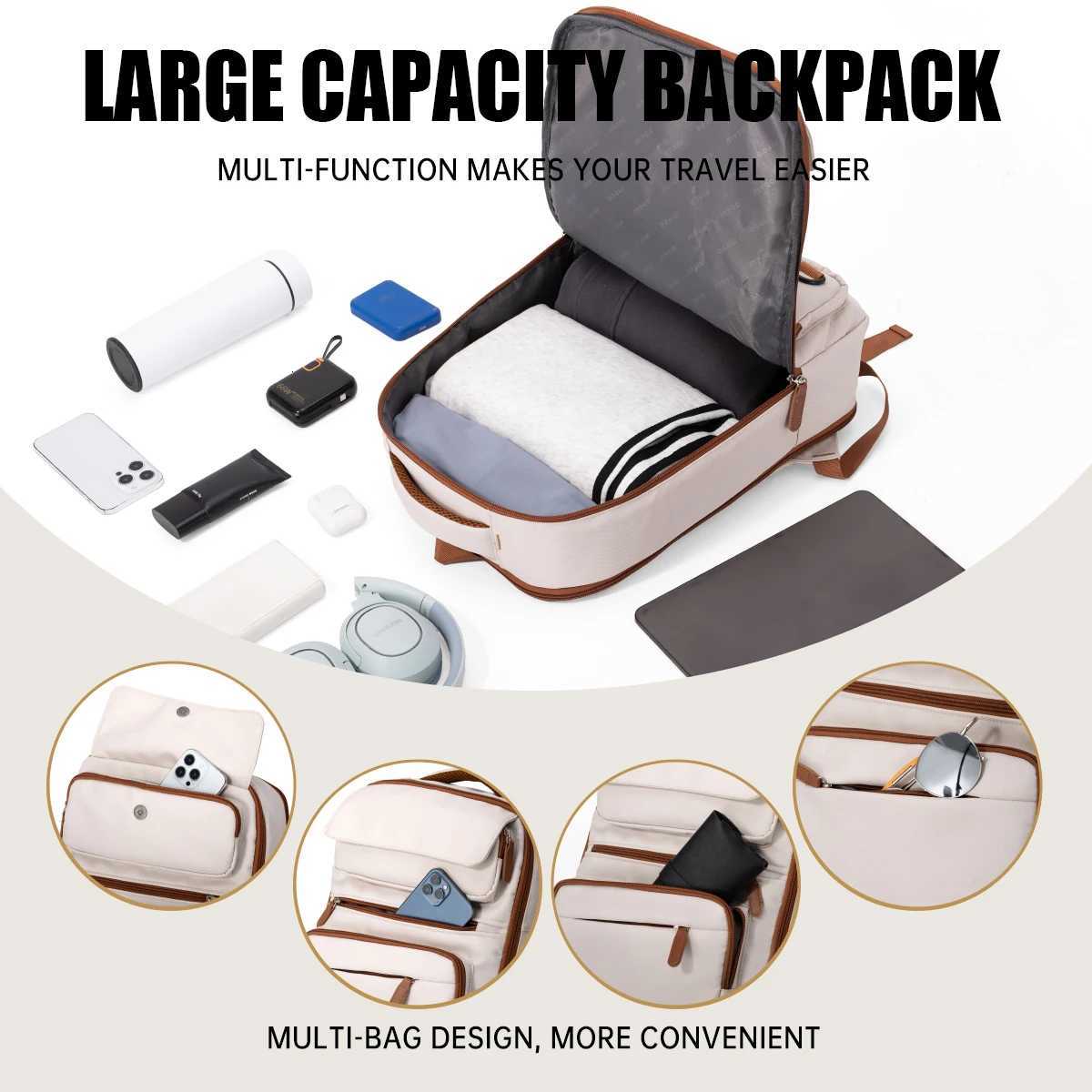 LargeCapacity Travel MultiFunctional Backpack Flying Free CheckIn Computer Business Mens College Student Bag Girls Boarding Conference Office Backpack