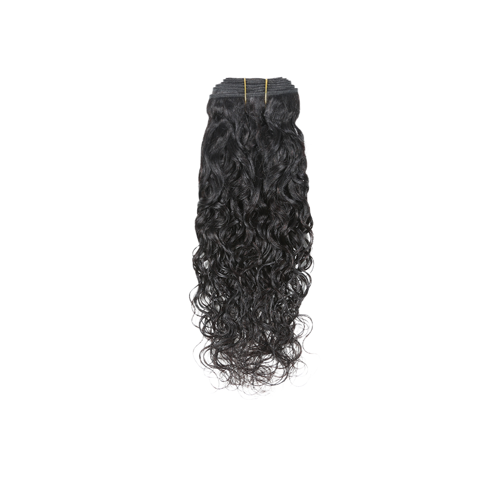 Virgin Water Wave Bundles 95-100g Unprocessed Human Hair Natural Black Single Bundle Hair