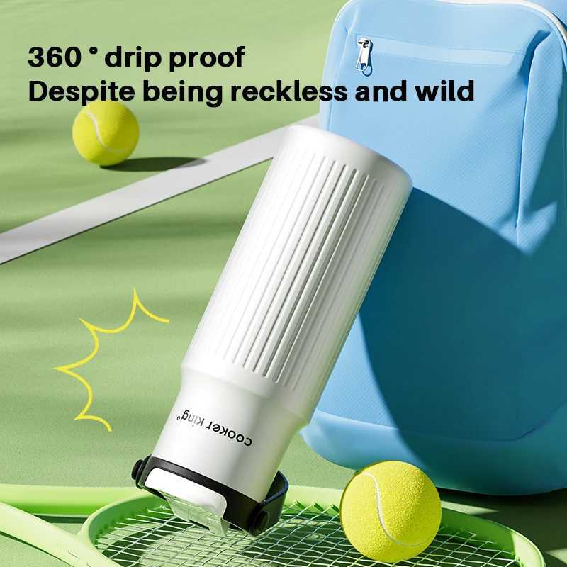 COOKER KING 650ml Large Capacity Insulated Cup Stainless Steel Hot Cold Sports Two Sips Under One Lid Cups Travel School Bottle J251025