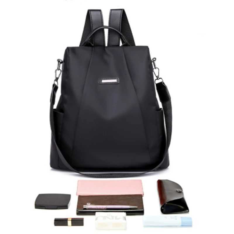 Waterproof Oxford Women Backpack Fashion AntiTheft School Bagpack Luxury Designer Female Large Capacity Travel Shoulder Handbag W251025