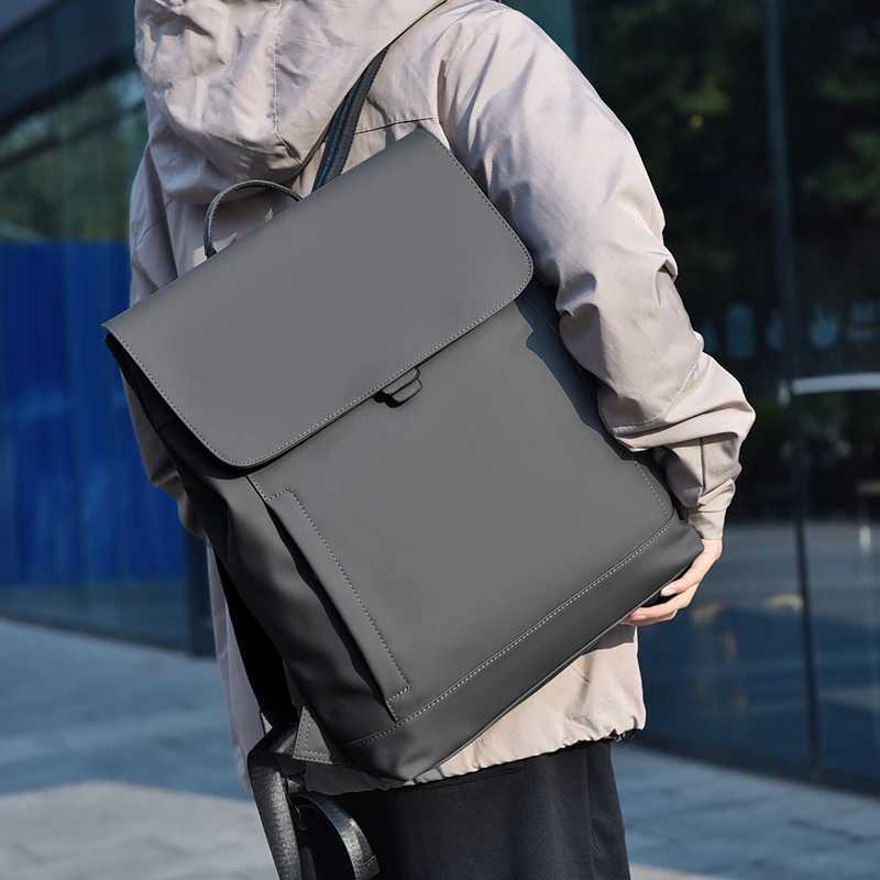173inch laptop backpack large capacity adjustable shoulder strap business travel school commuting bag smooth backpack W251025