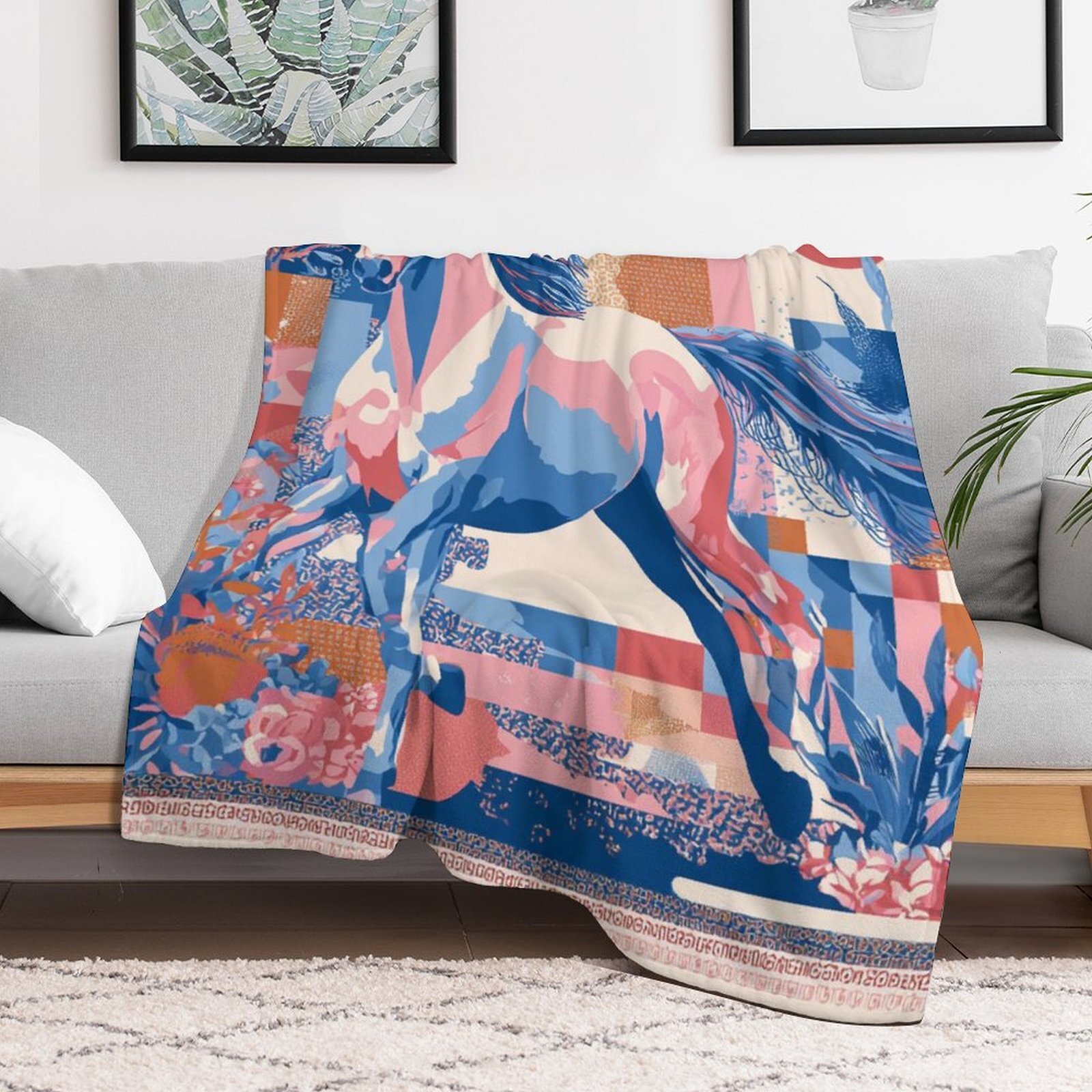H Designer Horse blanket blanket throw cashmere vibration blanket copert Home Travel Throw Summer Air Conditioner Beach home bedding blankets throws H