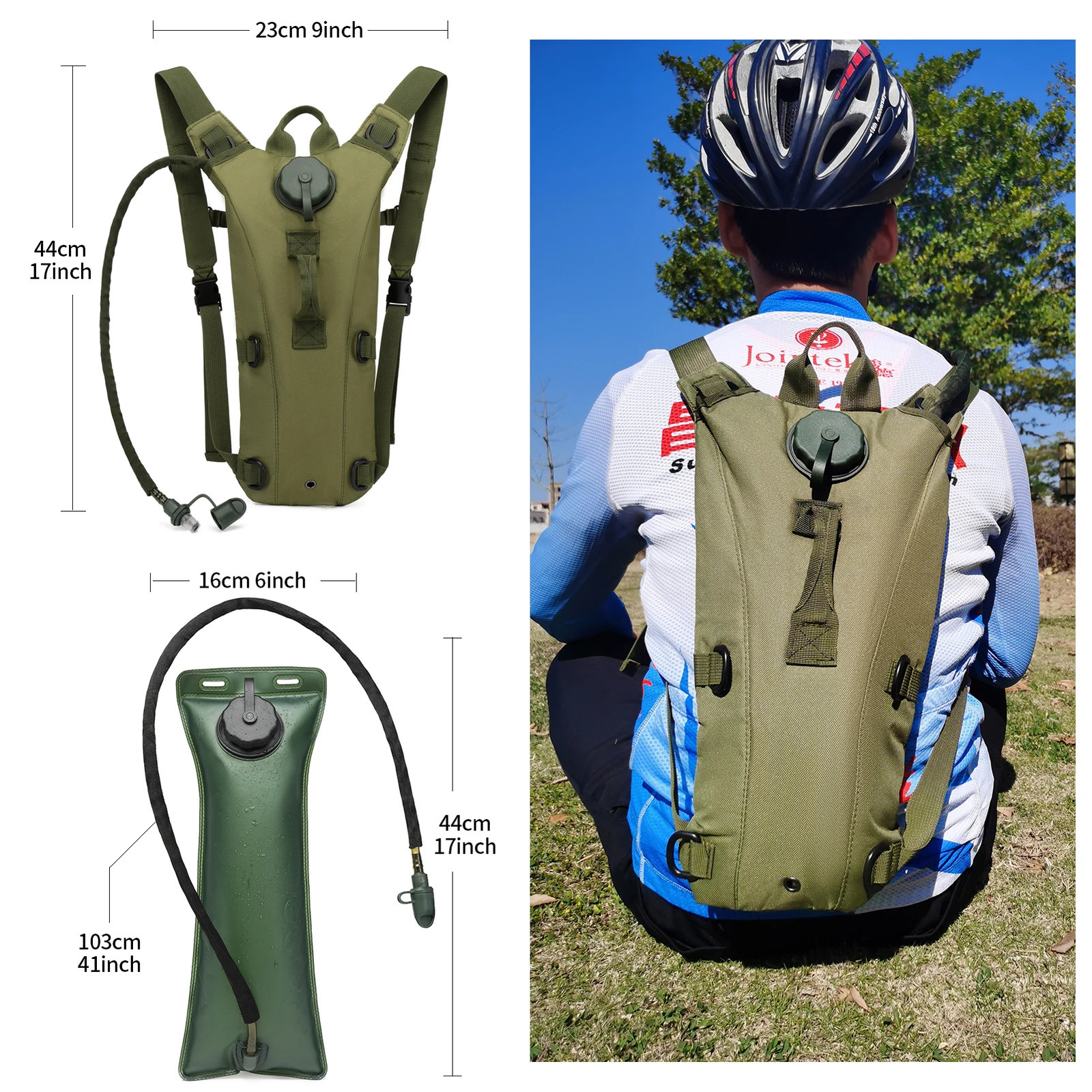 Tactical Water Hydration Pack Military Class Camel Backpack with 3L Leakproof Water Bladder for Running Jogging Cycling 251021