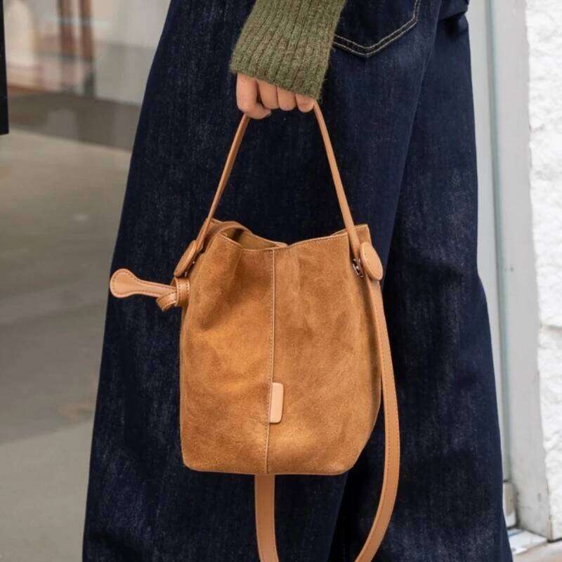 Jonlily Women Genuine Leather Shoulder Female Handbag Totes Casual Crossbody Bucket Daybag Commuter Bag Purse -Kg2069 251025