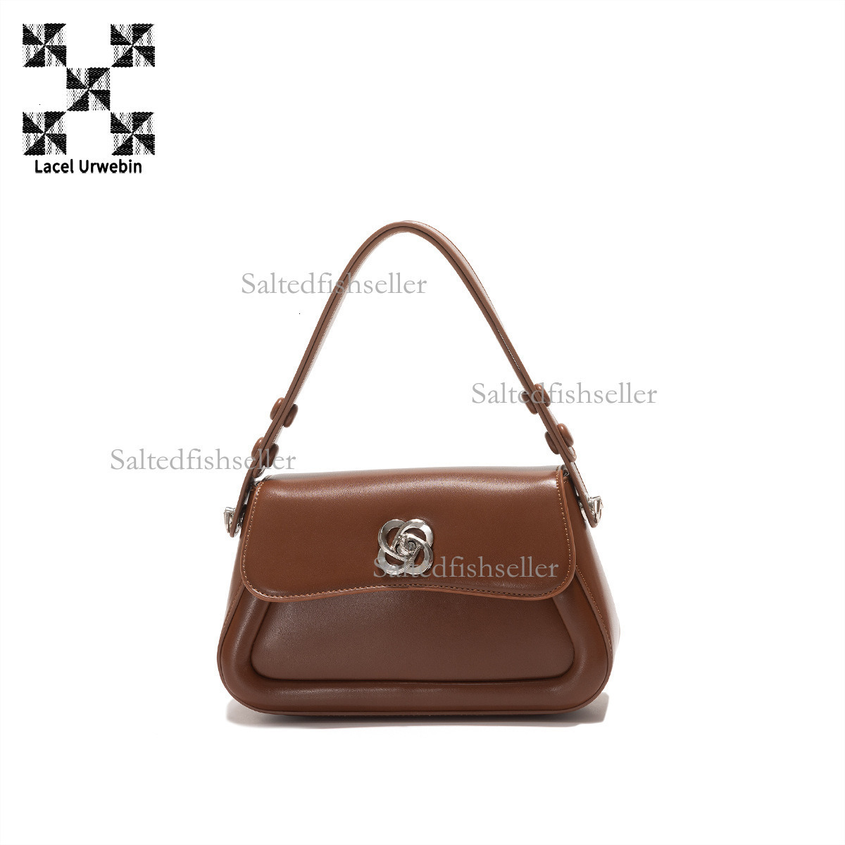 Lacel Urwebin Designer Autumn/winter New Women's Handbag Fashion Metal Flip Up Three Dimensional Commuter Shoulder Cross Shoulder Small Square Ba