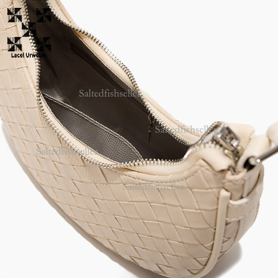 Lacel Urwebin Designer Luxury Knitted Crescent Handbag Fashion New Style Versatile High End Casual Simple Diamond Grid Single Shoulder Crossbody Bag