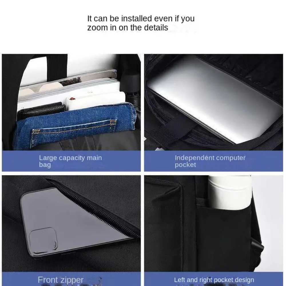 Trendy Mens Minimalist Backpack Versatile Backpack Large Capacity Student Backpack Computer Travel Bag Washable Backpack W251025