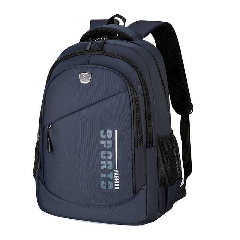 Largecapacity backpack Adjustable shoulder strap multilayer design polyester lining laptop backpack W251025