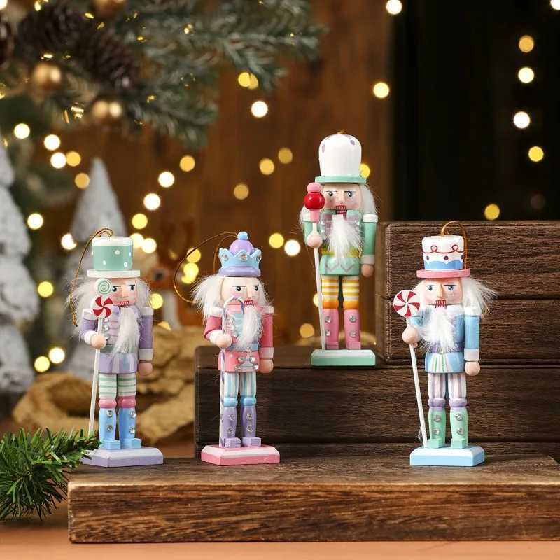 345PCS Christmas Tree Decoration Pecan Soldier Hanging Christmas Wooden Ornament New Year Pecan Soldier New Year Gift Set C251024