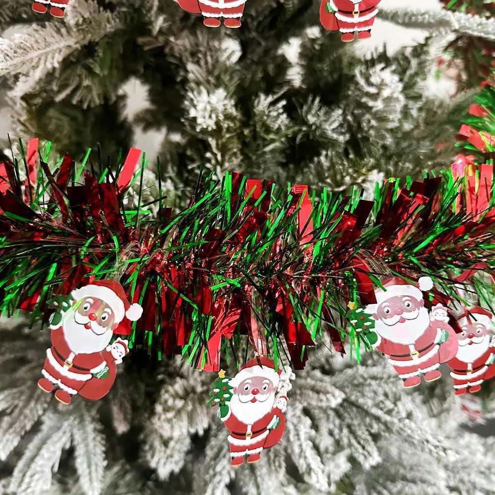 Hot Selling Christmas Decorations with Colorful Stripes Santa Claus Christmas Socks Gingerbread and Floral Decorations C251024