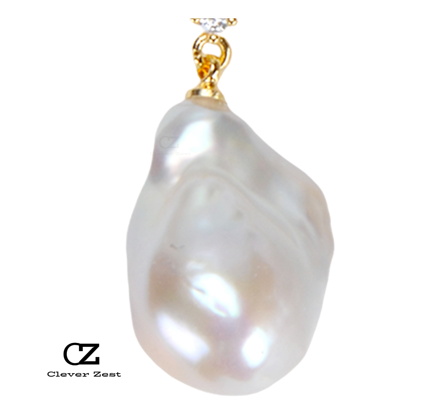 Natural White Large Baroque Pearl Earrings with Dynamic Design 14K Gold-Filled Fashionable Versatile Style Trendy Anniversary Gift Best Friend Gift