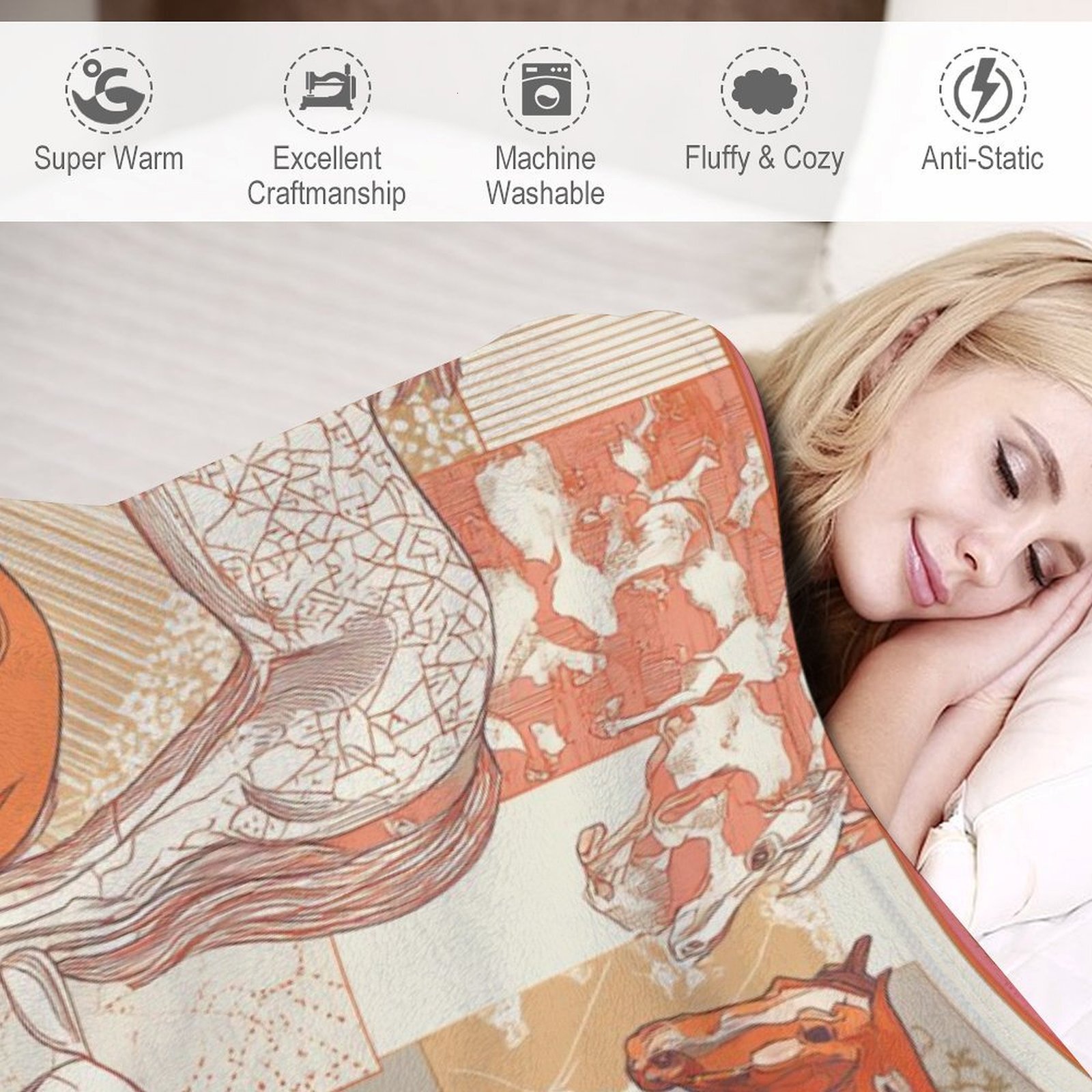 H Designer Horse blanket blanket throw cashmere vibration blanket copert Home Travel Throw Summer Air Conditioner Beach home bedding blankets throws H