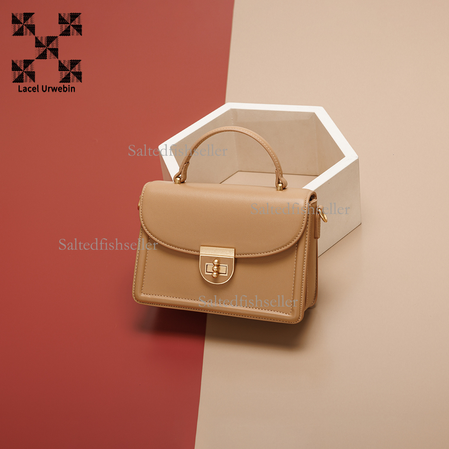Lacel Urwebin Designer New Fashionable And Simple Handbag, Versatile Mini Women's Three-dimensional Small Square Bag, Single Shoulder Crossbody B