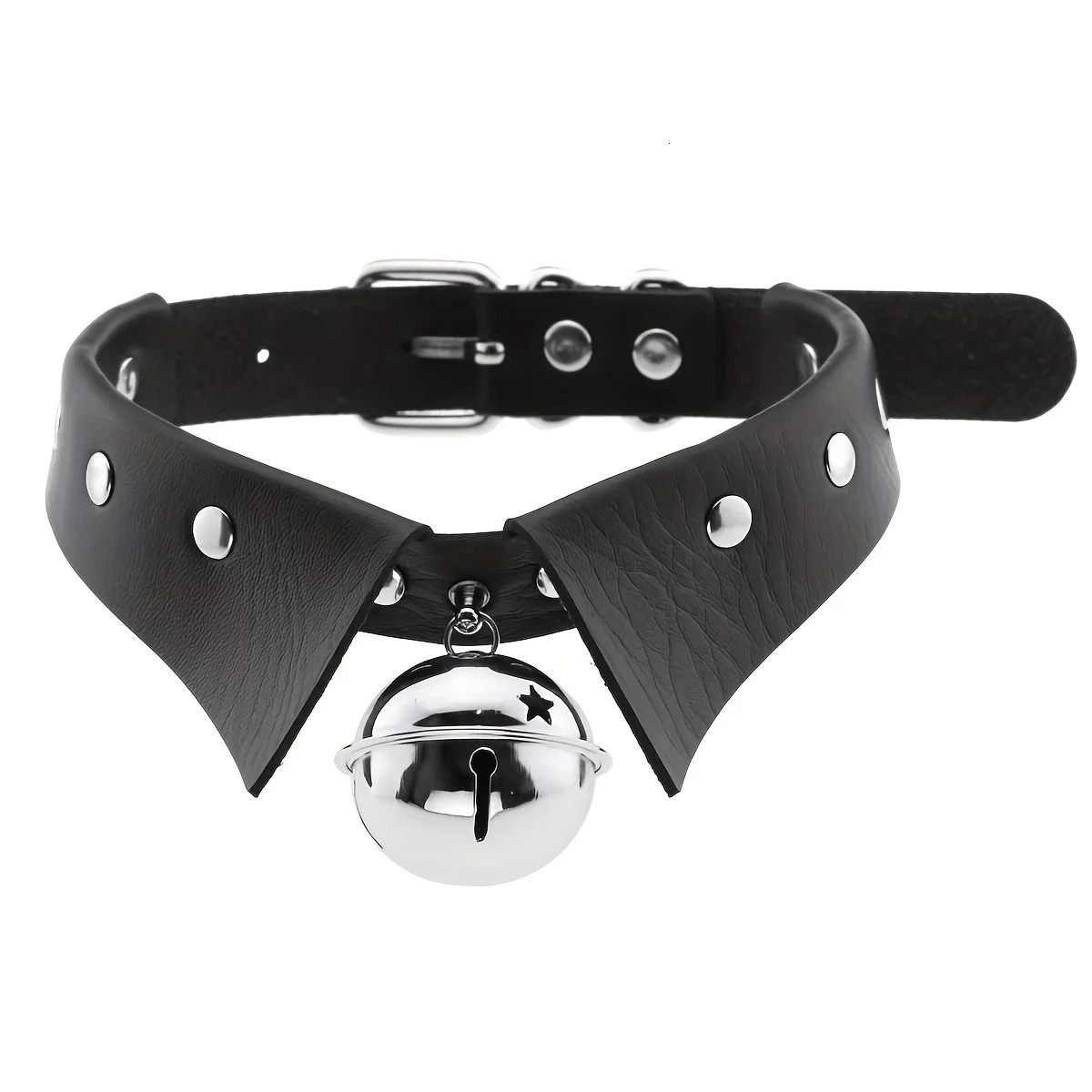 Vintage Gothic Choker Necklace with ORing Bell Y2K Punk Faux Leather Collar for Everyday Party Wear Valentines Gift 251023