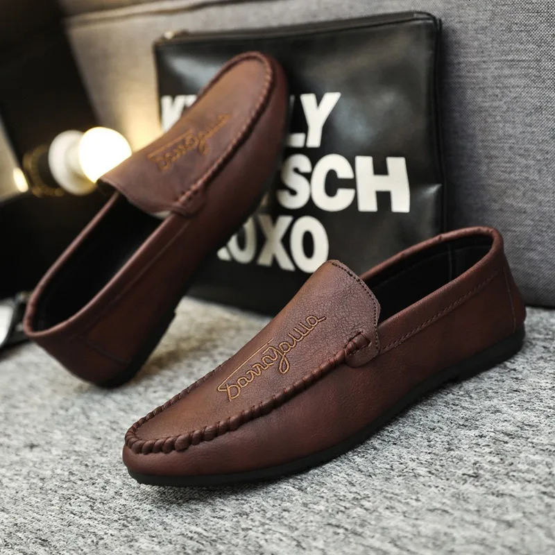 Men Summer Casual Shoes for Men SlipOn Loafers Comfortable Soft Leather Driving Shoes Breathable Moccasins Zapatillas 251023