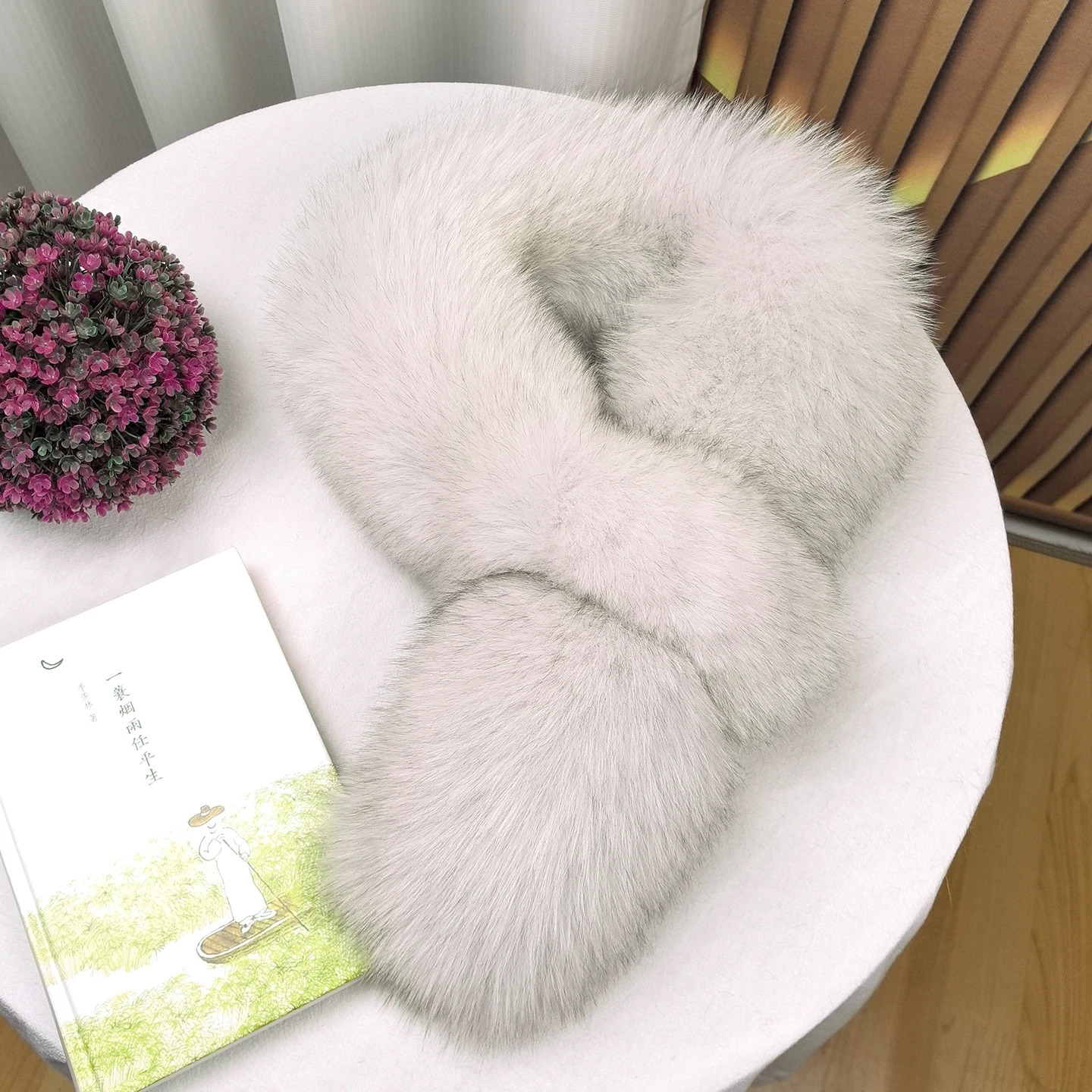 Besfilin DoubleSided Real Nature Fox Fur Scarf Womens Thick Warm Neck Warmer Fur Collar Autumn Winter Fashion Accessory 251020