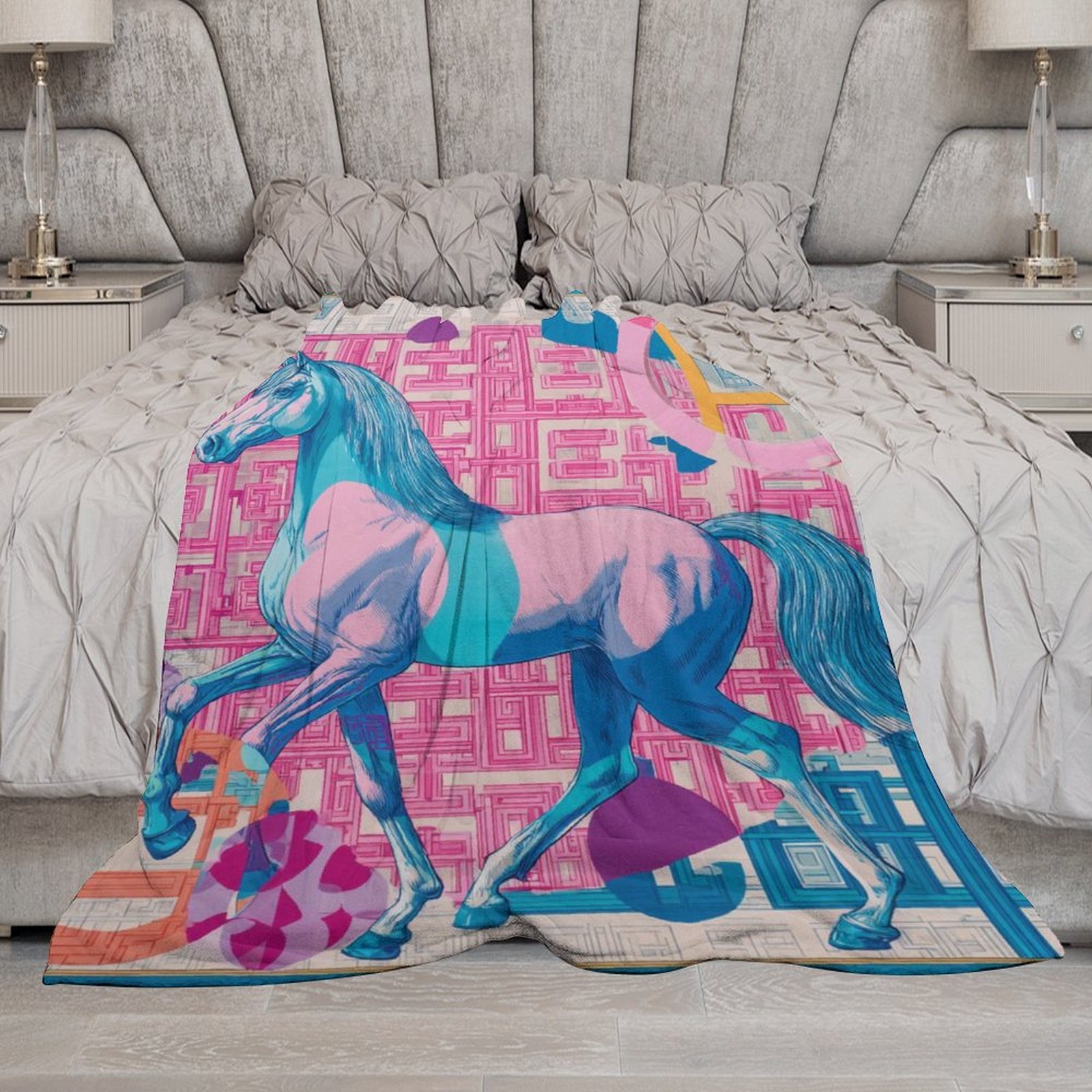 H Designer Horse blanket blanket throw cashmere vibration blanket copert Home Travel Throw Summer Air Conditioner Beach home bedding blankets throws H