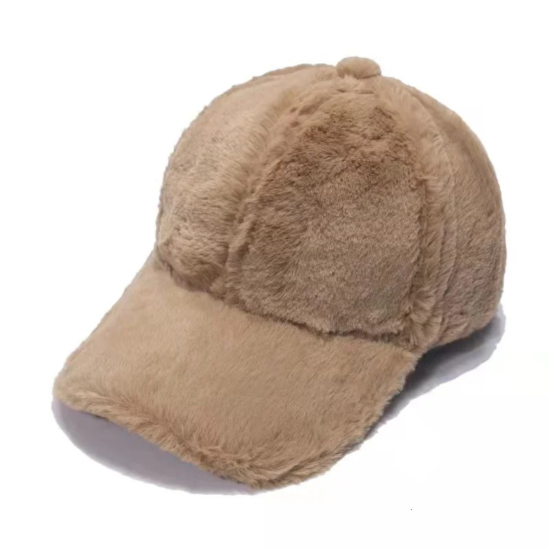 Unisex Wool Baseball Cap Cashmere Blended Knit Cap Ladies Personality Hat Autumn Winter Warm Hat Adjustable Men Cap 251023