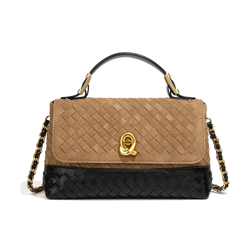 Luxury Brand Designer Bag 2025 New Suede Woven Bag Fashion Trend Velvet Crossbody Chain Messenger Bag Flap Handbag Envelope Bag
